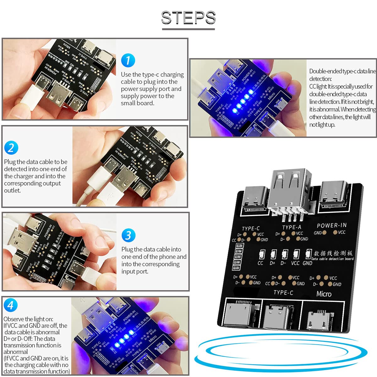 Placa de detecção de cabo de d - Co Detector Plug avaliação e preço